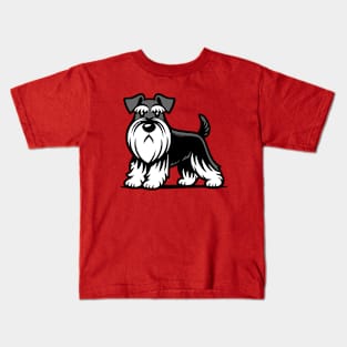 Cartoon Schnauzer Kids T-Shirt